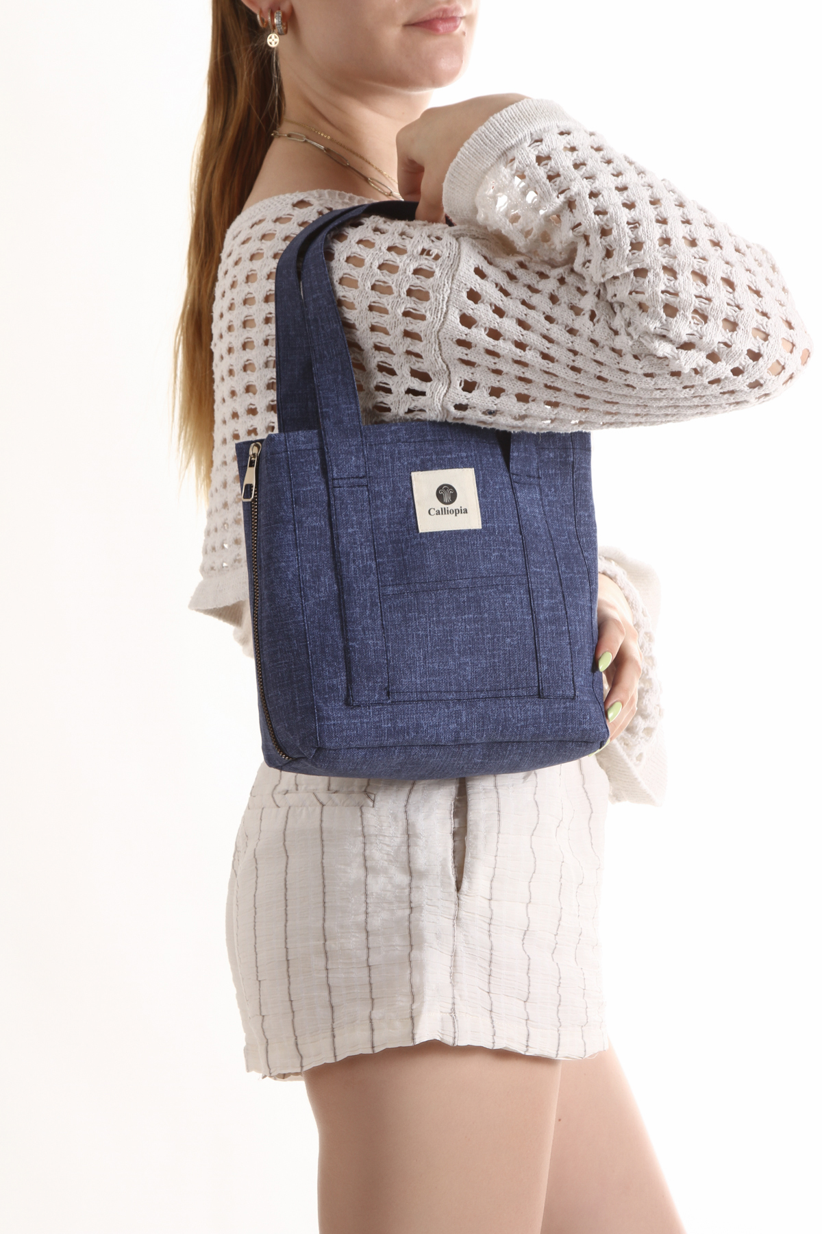 Calliopia Kot Detay Çift Formlu Totebag